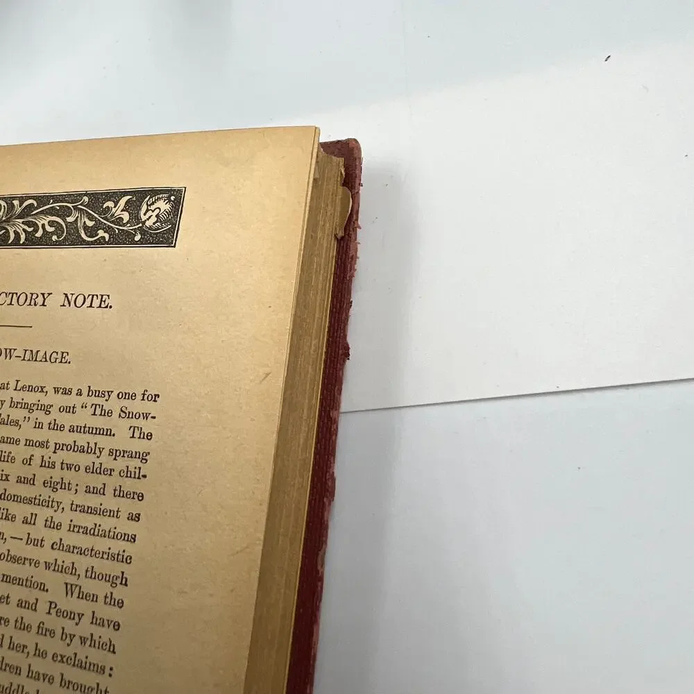 Antique Book The Snow Image by Nathaniel Hawthorne Hardcover Salem Edition 1894‎